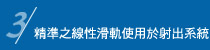 精準之線性滑軌使用於射出系統